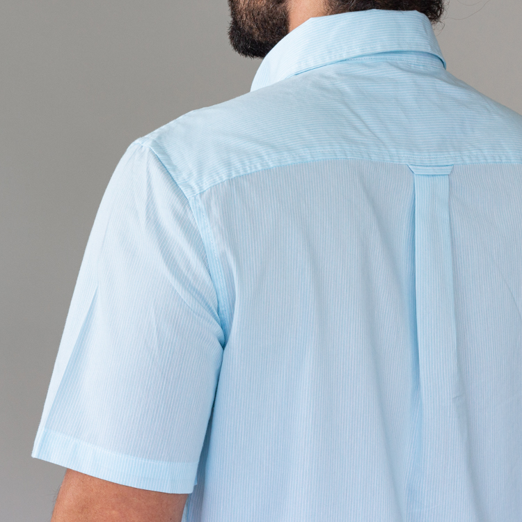 camisa celeste estructura plana marca carven cl sico 142858 CELESTE 2