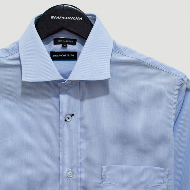 camisa celeste estructura plana marca emporium cl sico 141038 CELESTE