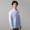 camisa celeste estructura puntos marca business casual slim 147696 249634 1
