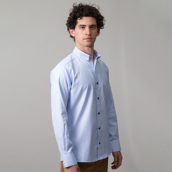 camisa celeste estructura puntos marca business casual slim 147696 CELESTE 1