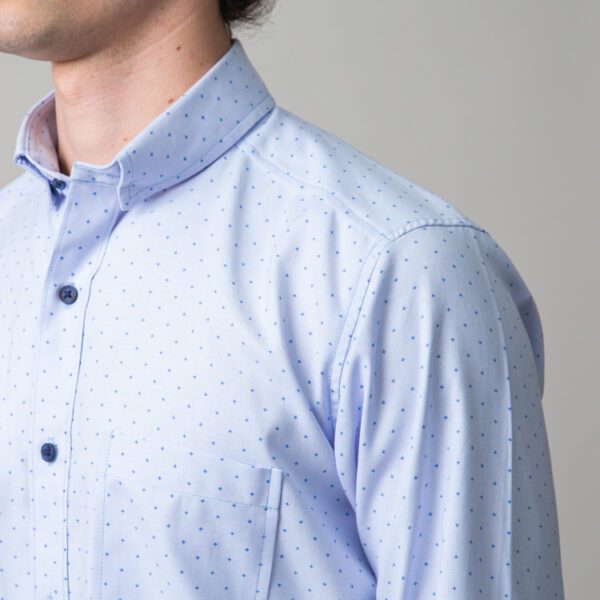camisa celeste estructura puntos marca business casual slim 147696 CELESTE 2