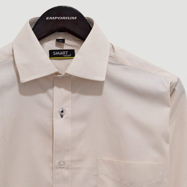 camisa crema estructura plana marca smart slim 141181 CREMA 2