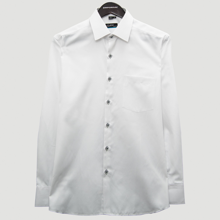 camisa formal blanco estructura labrada marca colletti cl sico 160832 374110 1