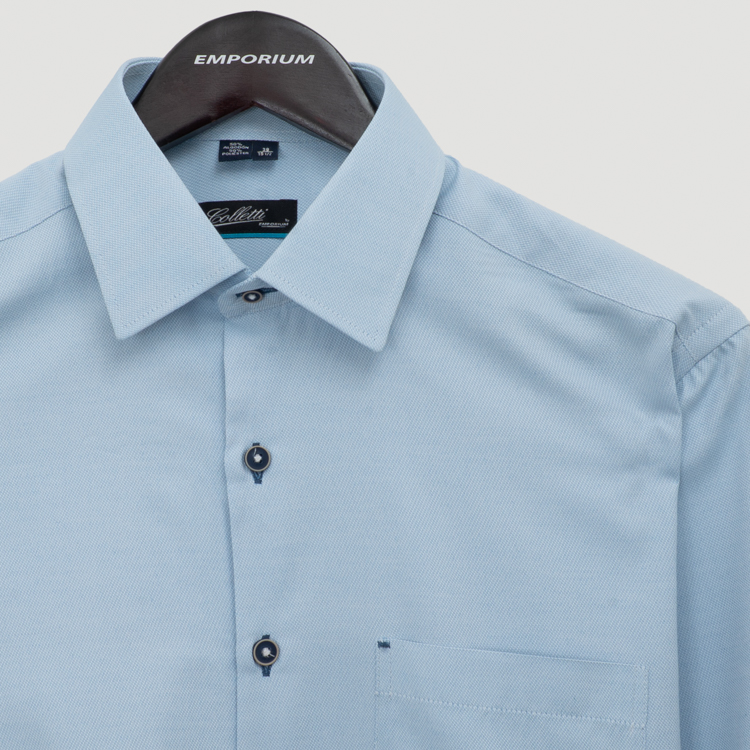 camisa formal celeste estructura plana marca colletti cl sico 155492 CELESTE 2