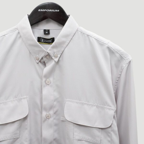 camisa gris estructura labrada marca bcasual cl sico 155030 GRIS 2