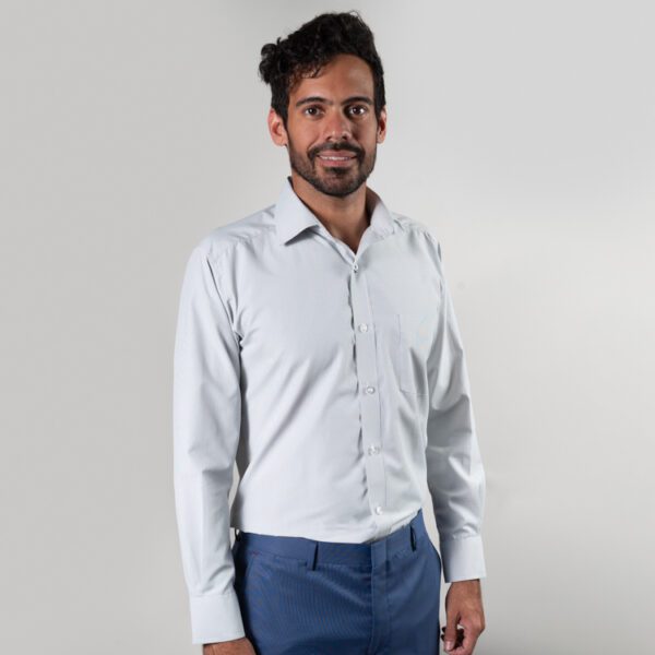 camisa gris estructura labrada marca smart slim 150499 GRIS 1