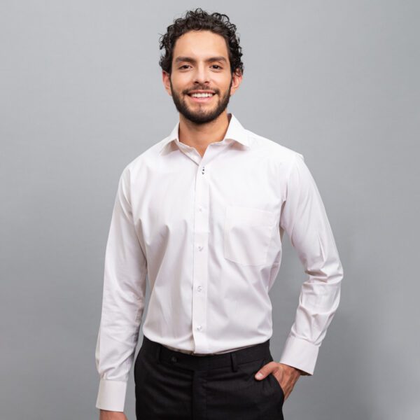camisa hueso estructura plana marca smart slim 152546 HUESO 1