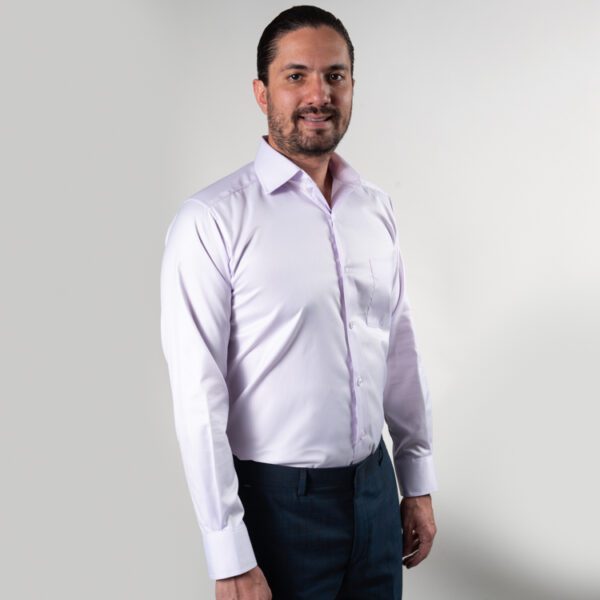 camisa lila estructura labrada marca smart slim 122221 LILA 1