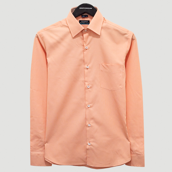 camisa naranja estructura labrada marca business casual cl sico 142070 NARANJA 1