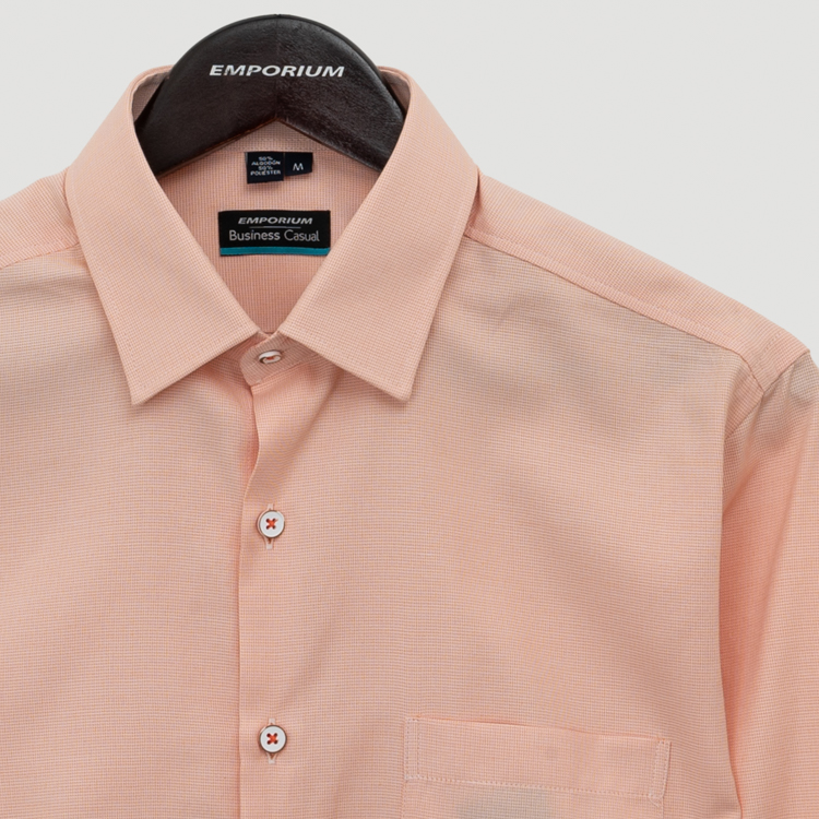 camisa naranja estructura labrada marca business casual cl sico 155470 NARANJA 2
