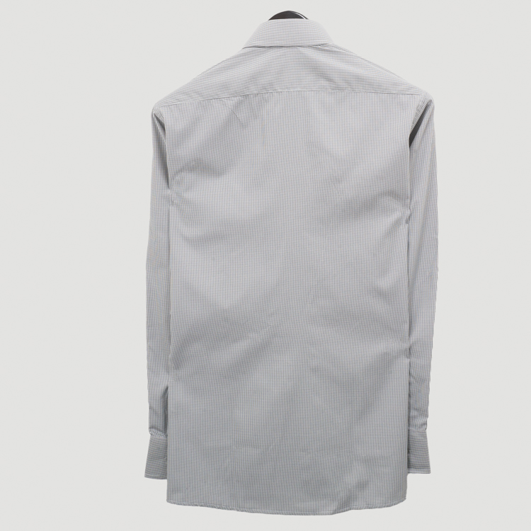 camisa negra disno de cuadritos marca smart slim 152591 NEGRO 3
