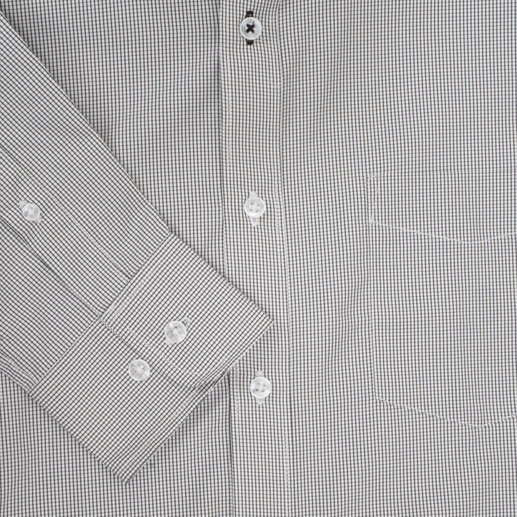 camisa negra disno de cuadritos marca smart slim 152591 NEGRO 4
