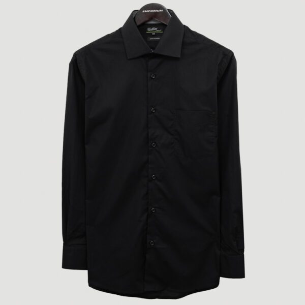 camisa negra estructura plana marca colletti slim 152458 NEGRO 1