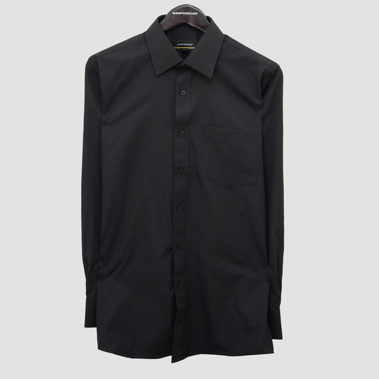 camisa negro estructura plana marca emporium slim 154944 NEGRO 1