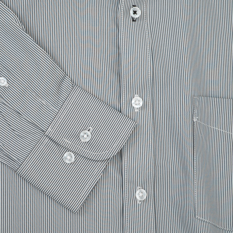 camisa negro estructura rayada marca smart slim 152656 NEGRO 4