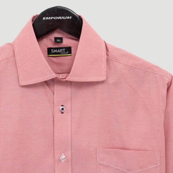 camisa roja diseno de lineas marca smart slim 148218 ROJO 2