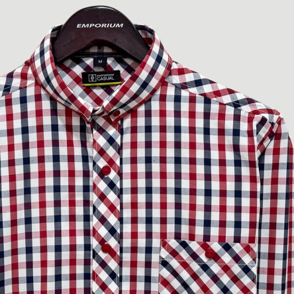 camisa roja estructura plana marca business casual slim 141389 225781 2