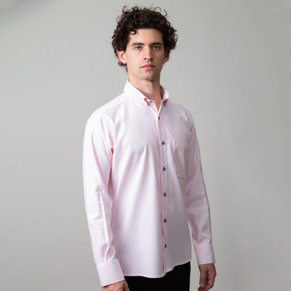 camisa rosado estructura puntos marca business casual slim 147700 ROSADO 1