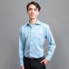 camisa turquesa diseno de lineas marca smart slim 152627 TURQUESA 1