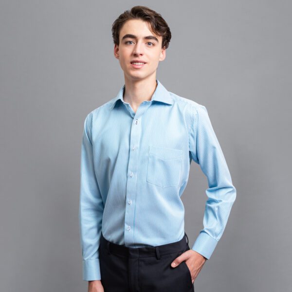 camisa turquesa diseno de lineas marca smart slim 152627 TURQUESA 1