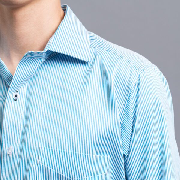 camisa turquesa diseno de lineas marca smart slim 152627 TURQUESA 2
