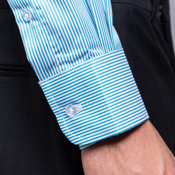 camisa turquesa diseno de lineas marca smart slim 152627 TURQUESA 4