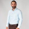 camisa turquesa estructura labrada marca colletti cl sico 144095 TURQUESA 1