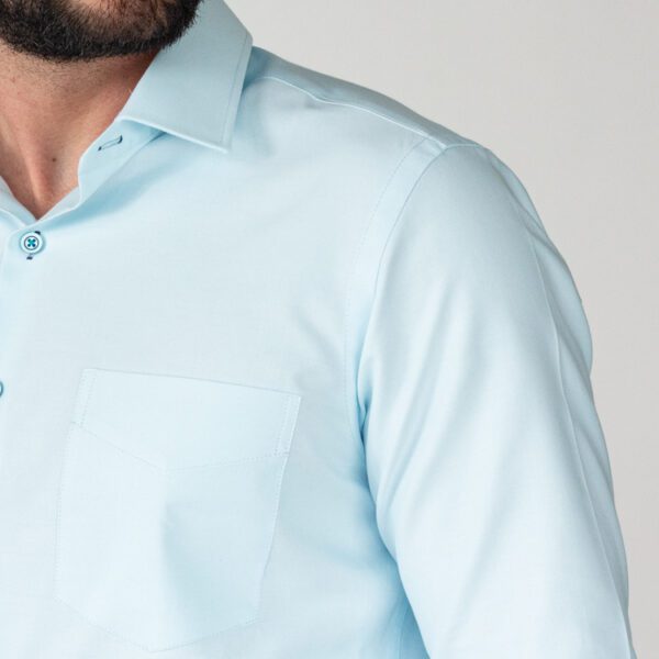 camisa turquesa estructura labrada marca colletti cl sico 144095 TURQUESA 2