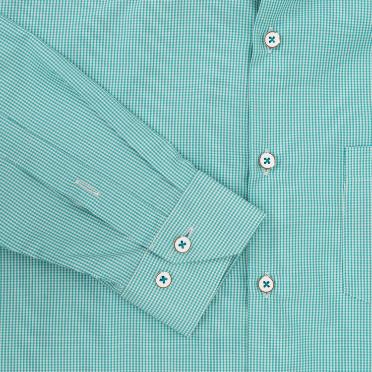 camisa verde estructura labrada marca business casual cl sico 155474 VERDE 4