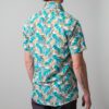 camisa verde estructura palmeras marca business casual slim 147704 VERDE 3
