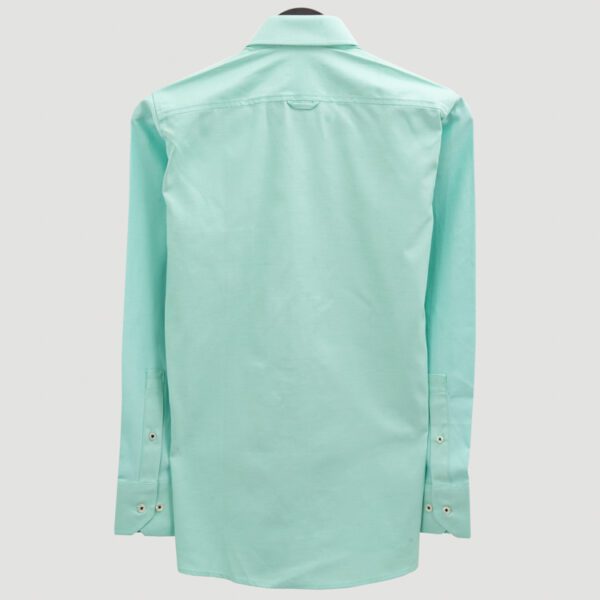 camisa verde estructura plana marca bcasual slim 138524 VERDE 3