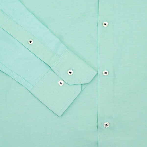 camisa verde estructura plana marca bcasual slim 138524 VERDE 4