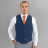 Chaleco azul estructura plana marca Emporium slim | 126470