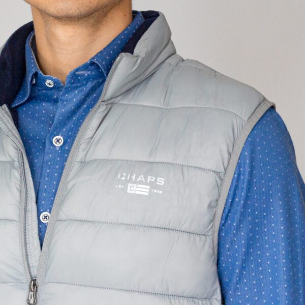chaleco gris estructura plana marca chaps slim 144345 GRIS 3