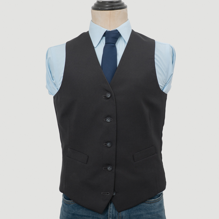 chaleco negro estructura plana marca emporium slim 159607 374114 1