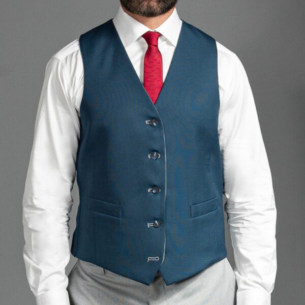 chaleco reversible gris y azul estructura labrada marca emporium slim 155048 GRIAZUL 3