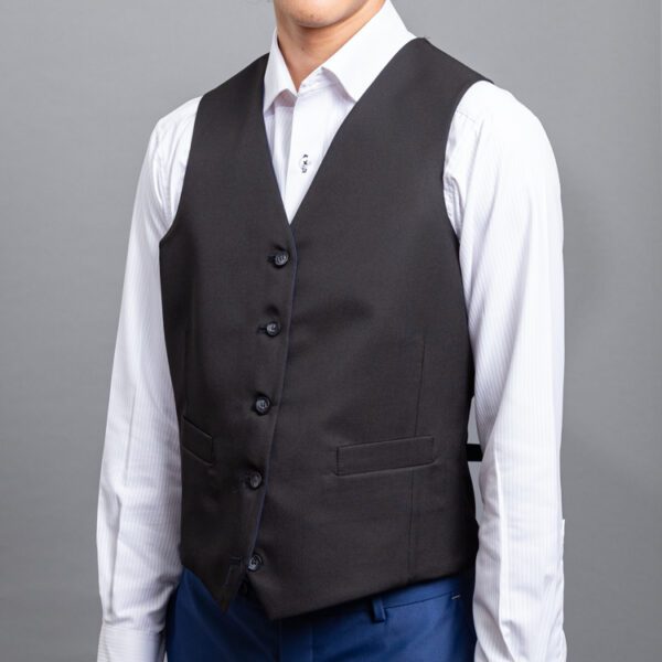 chaleco reversible negro y azul estructura labrada marca emporium slim 152733 NEGAZUL 3