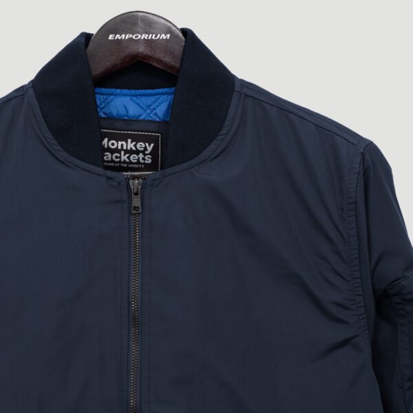 chumpa azul marino estructura plana marca monkey jackets slim 156190 305987 2