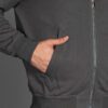 chumpa gris estructura plana marca carven slim 157551 NEGRO 4