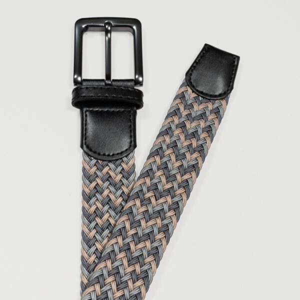 cincho gris beige y celeste diseno trenzado marca buckle cl sico 154152 GRBECE 1