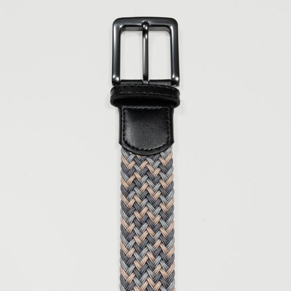 cincho gris beige y celeste diseno trenzado marca buckle cl sico 154152 GRBECE 2