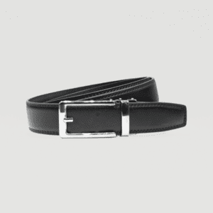 cincho negro estilo texturizado hebilla cromada marca buckle cl sico 143676 211651 1