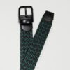 cincho verde y caf diseno trenzado marca buckle cl sico 154160 VERCAF 1