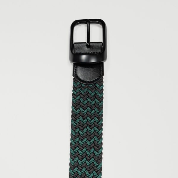 cincho verde y caf diseno trenzado marca buckle cl sico 154160 VERCAF 2