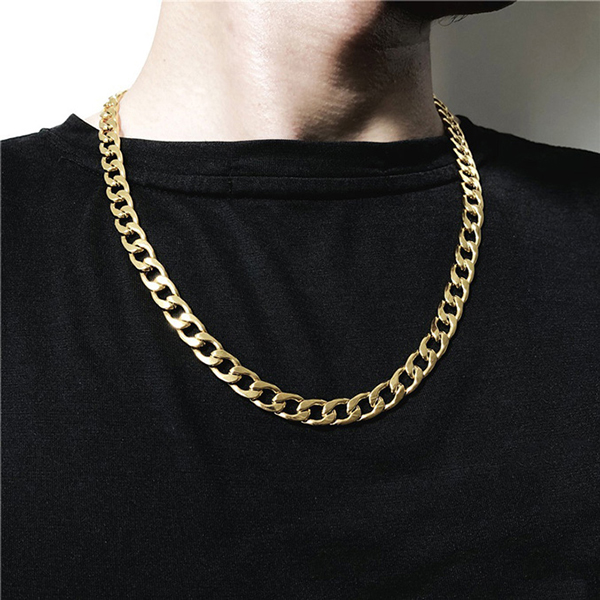 collar dorado estilo cubana marca calak cl sico 142221 DORADO 1