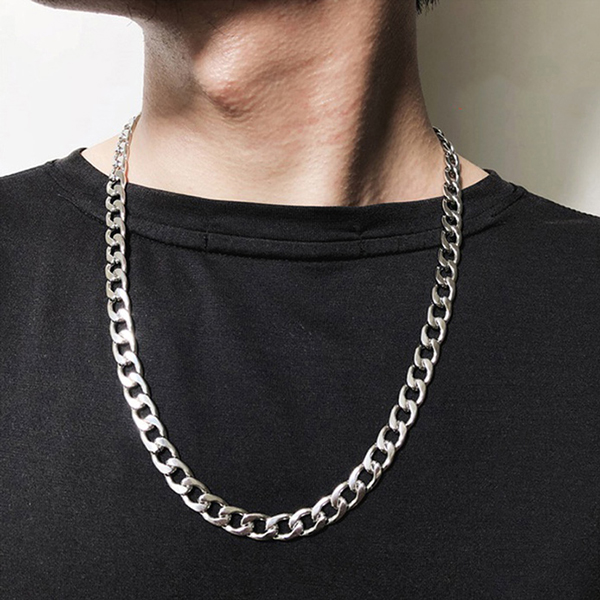 collar gris estilo cubana marca calak cl sico 142220 GRIS 1