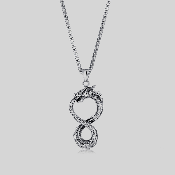 collar gris estilo dragon infinito marca calak cl sico 142255 GRIS 1