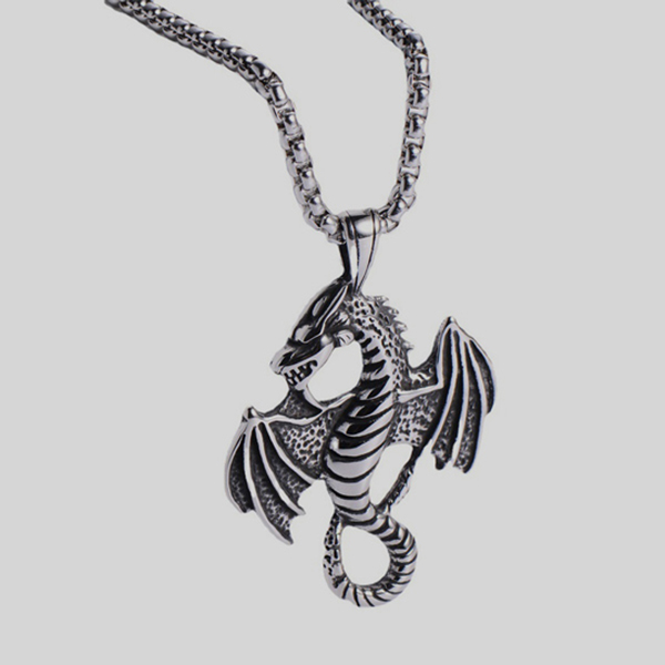 collar gris estilo dragon marca calak cl sico 142229 GRIS 1