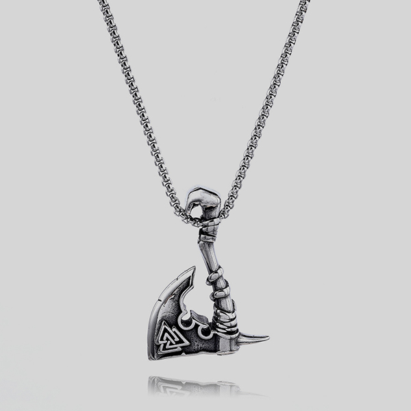collar gris estilo hacha valknut marca calak cl sico 142257 GRIS 1