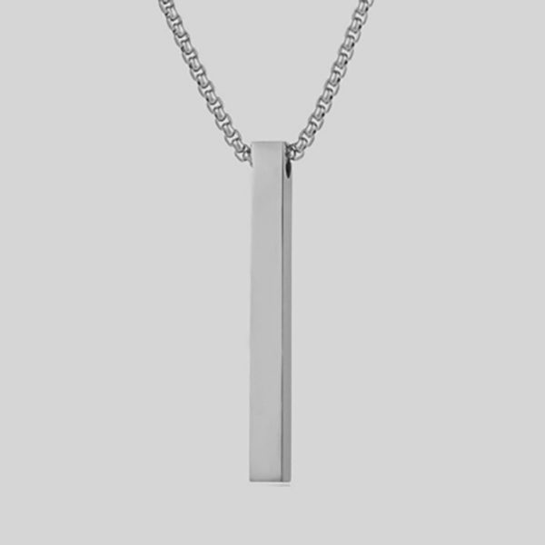 collar gris estilo pilar de acero marca calak cl sico 142241 GRIS 1